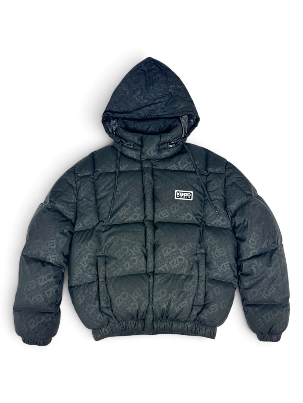 KENZO Paris By Nigo All-Over Monogram Logo Puffer Jacket Black XS